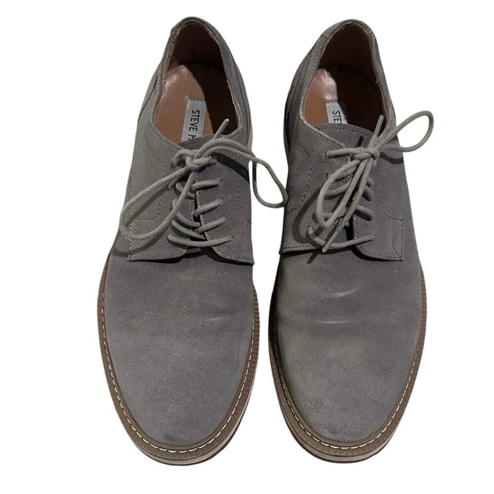 Steve Madden Erik ERIK01M1 Mens Gray Oxfords Lace Up Loafer, 9
